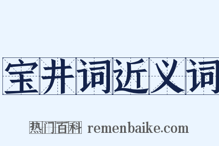 宝井词近义词是什么意思的图片